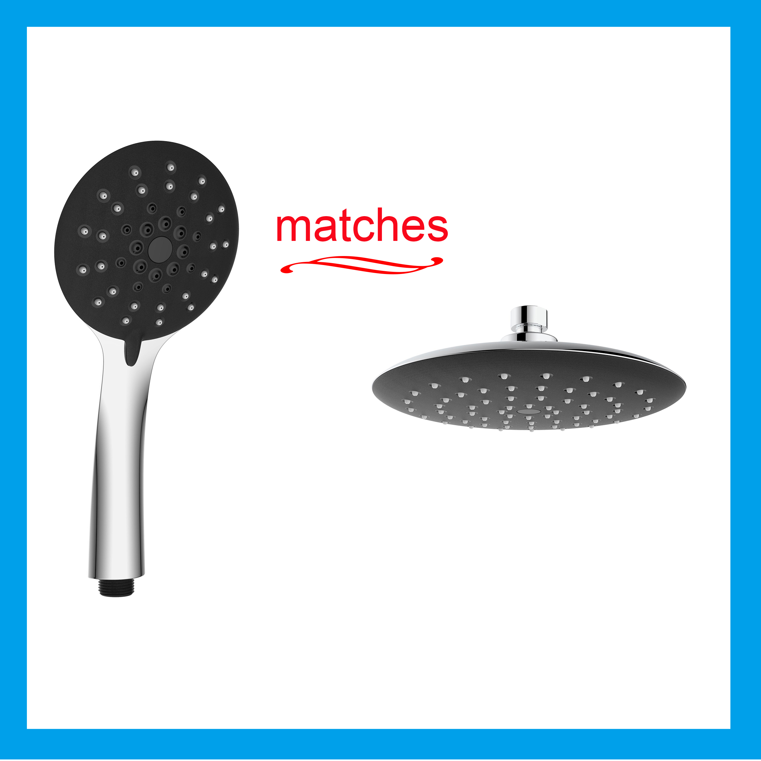 five functions shower matches rain shower 